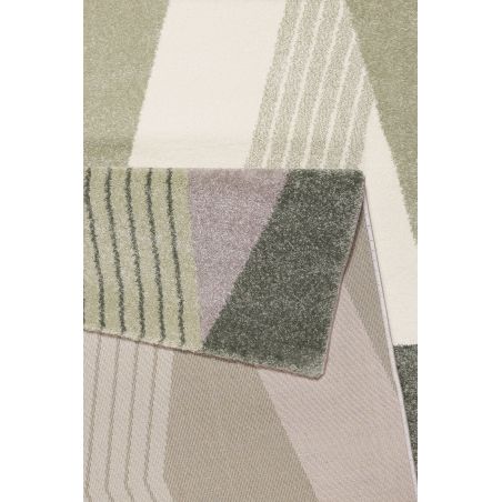 Tapis De Salon Tiss En Polypropyl Ne Palm Springs Vert Et Gris Tapis