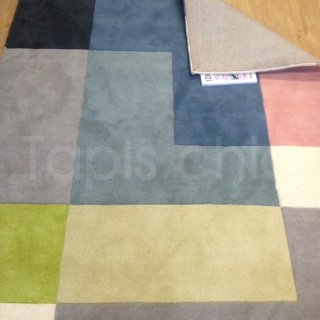 Tapis design Tetris Lime par Linie Design