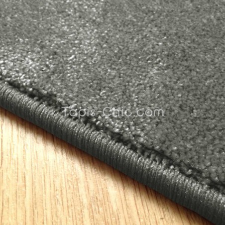 Tapis coton DELUXE GRIS FONCE sur mesure