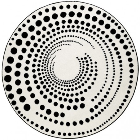 Eskiss tapis noir et blanc motif abstrait 160x230, EDITO, Tapis  contemporains