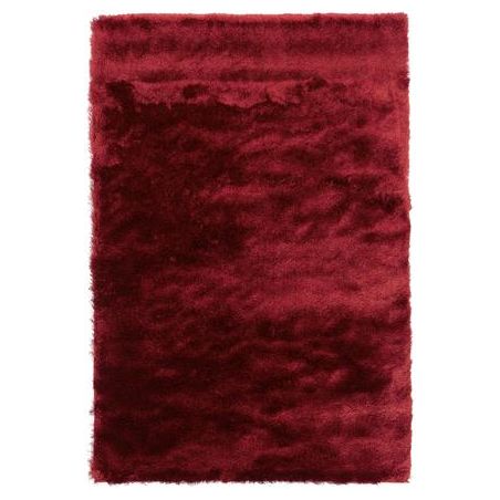 Tapis  de salon shaggy moderne Batignolles rouge