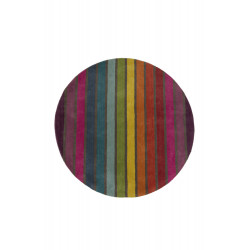 Tapis coloré Rond en pure Laine Multicolore Prism par Flair Rugs