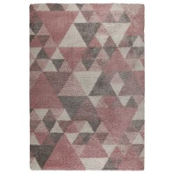 Kunsen Grand Tapis Salon Rose Tapis de Salon Rose Motif rayé géométrique  Tapis Doux antidérapant Tapis Grande Taille Salon 200X300 CM Tapis D¡¯Eveil