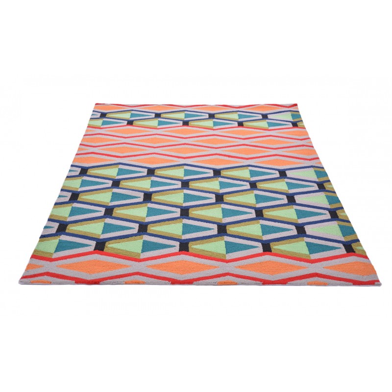 Tapis moderne - 120x170 cm - ELYZA Multicolore - Polypropylène - UN AMOUR  DE TAPIS