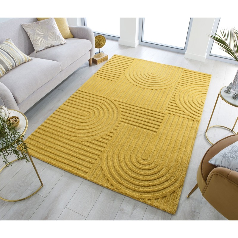 Tapis design 3D zen garden Ocre Flairs rugs