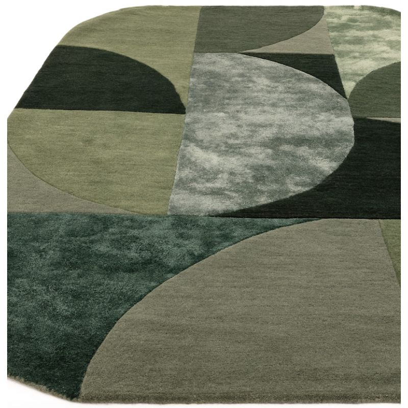 Tapis viscose - Gem vert olive 200x300 cm