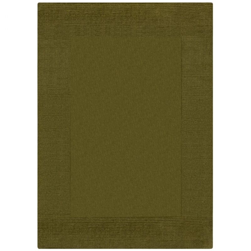 Tapis classique Laine Rectangulaire Vert Kaki Tuscany