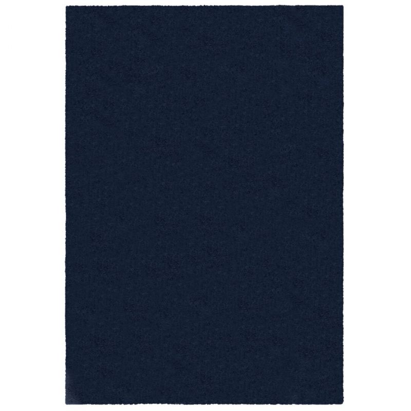 Tapis en polyester recyclé bleu marine Snuggle Fluffy