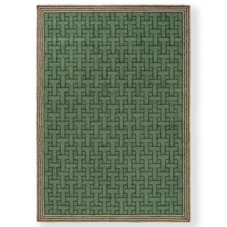 Tapis exterieur interieur100% PET Monogram Jade Green