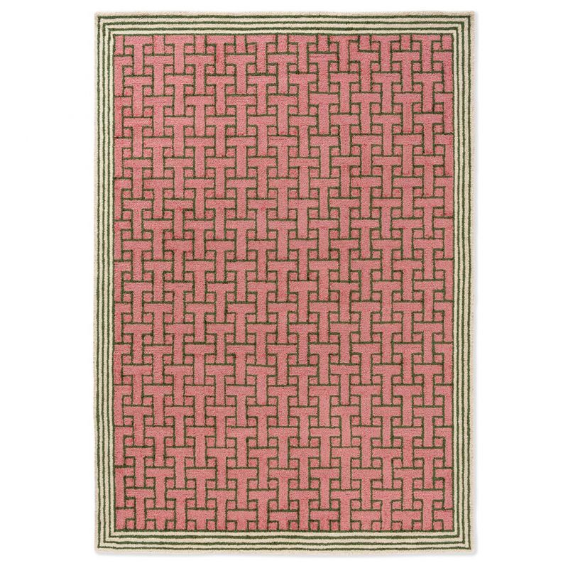 Tapis exterieur interieur100% PET Monogram Dusted Pink