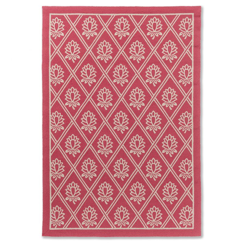 Tapis exterieur rouge 100% PET recyclé Porchester Poppy Red