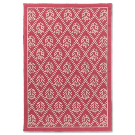 Tapis exterieur rouge 100% PET recyclé Porchester Poppy Red