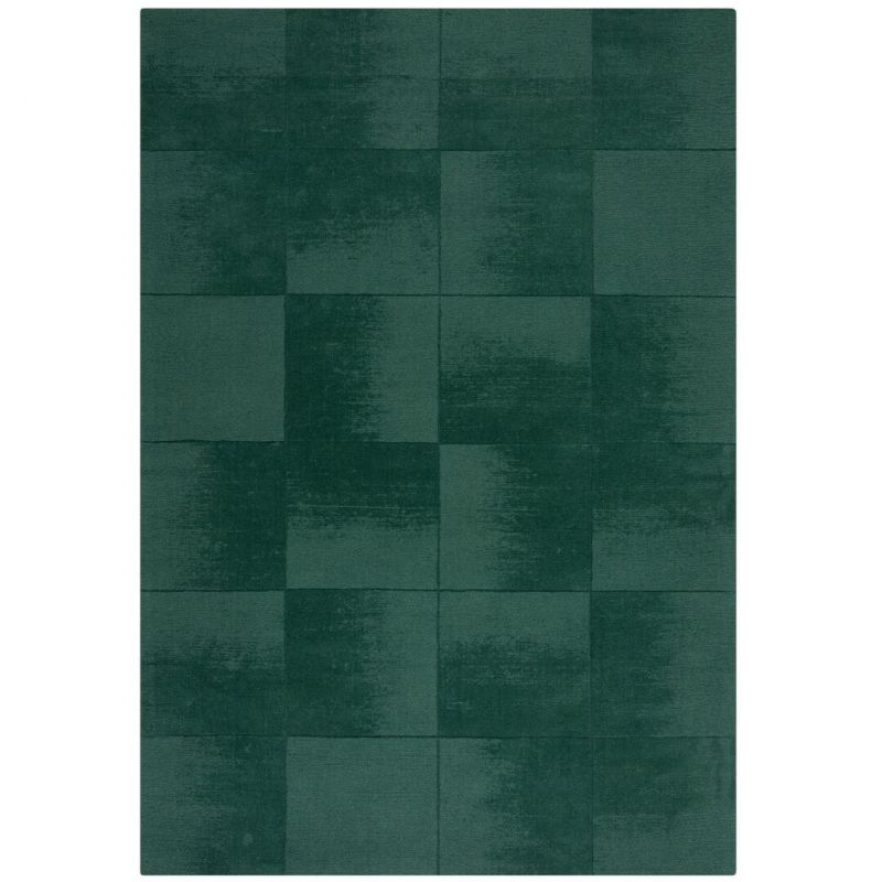 Tapis effet relief en laine Ombre Vert