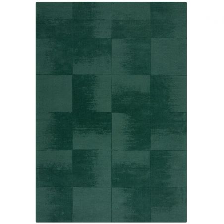 Tapis effet relief en laine Ombre Vert