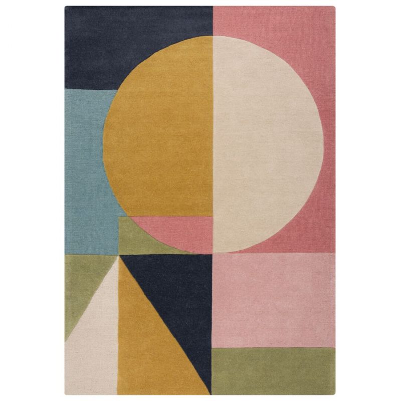 Tapis design en laine multicolore Bright