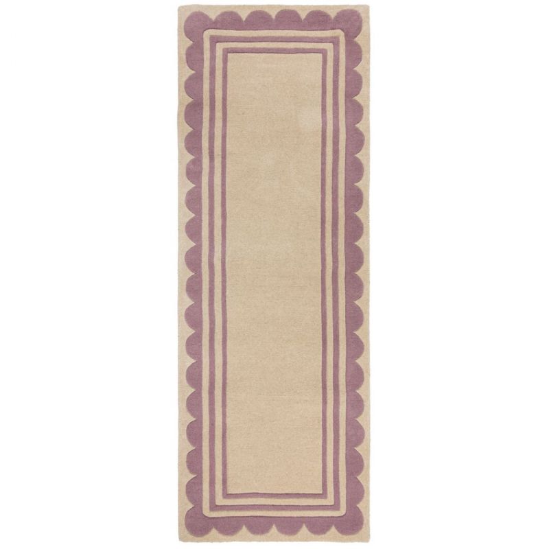 Tapis en laine mauve Lois couloir