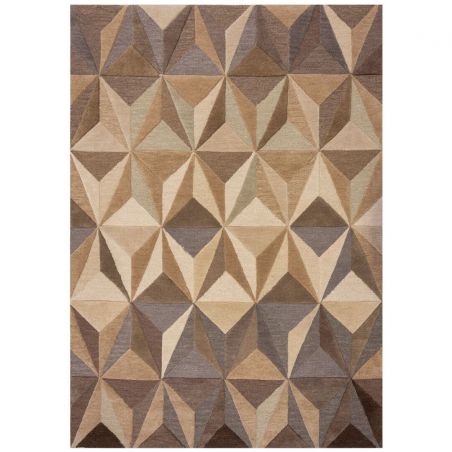 Tapis géométrique marron Reverie