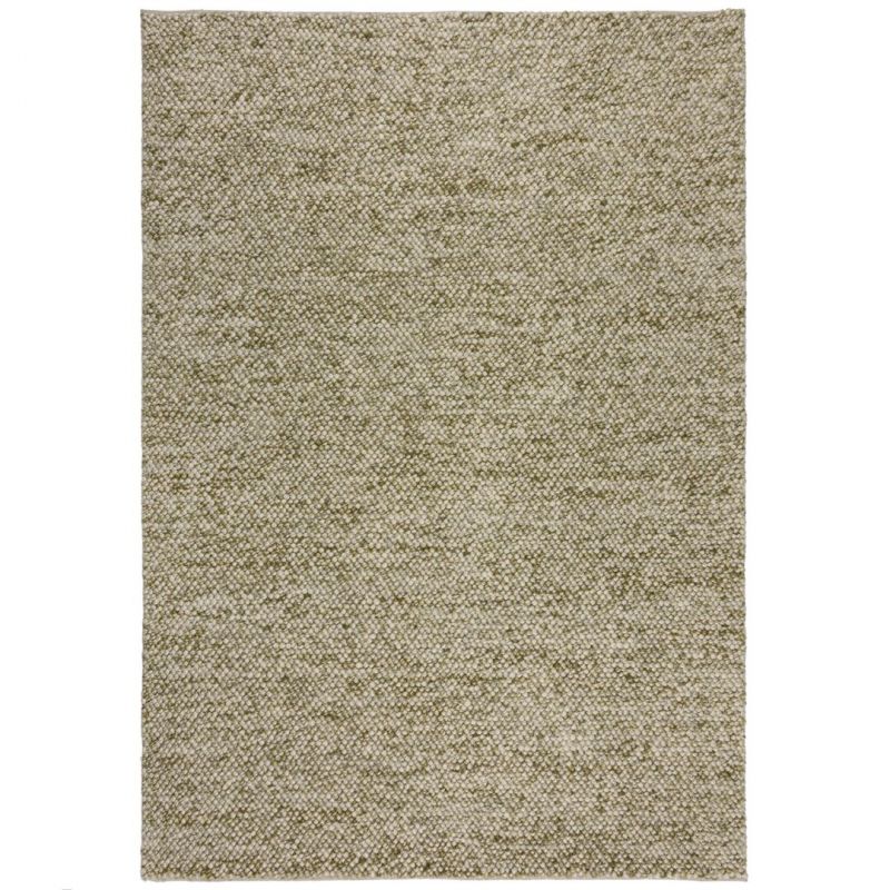 Tapis en laine effet bulles Vert chiné Minerals