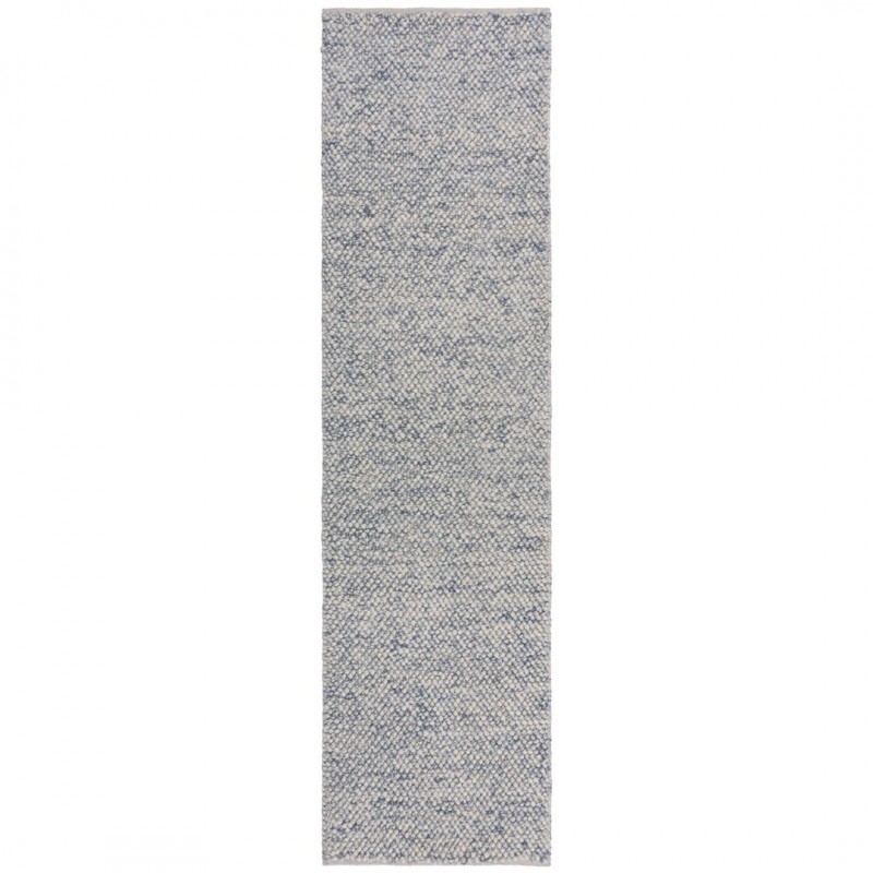 Tapis en laine effet bulles bleu chiné Minerals couloir