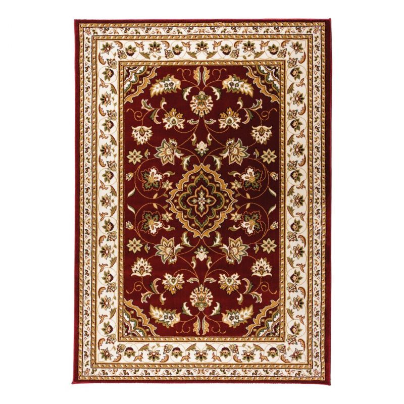 Tapis de salon à motifs persans Rouge Sherborne