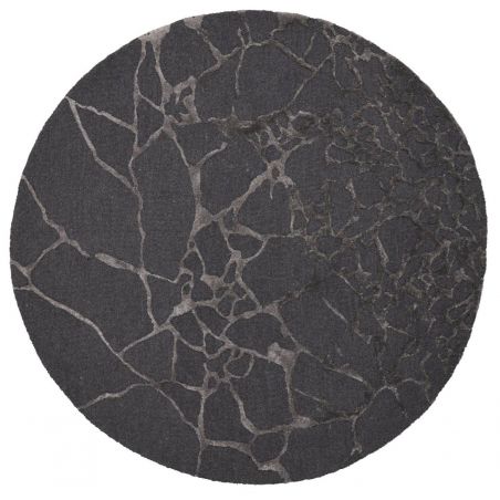 Tapis Design rond Marmo charcoal