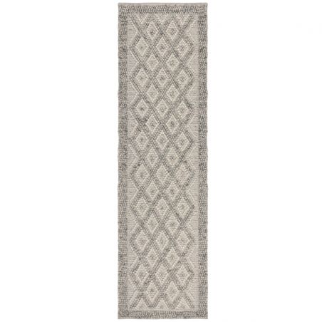 Tapis en laine effet relief beige Border