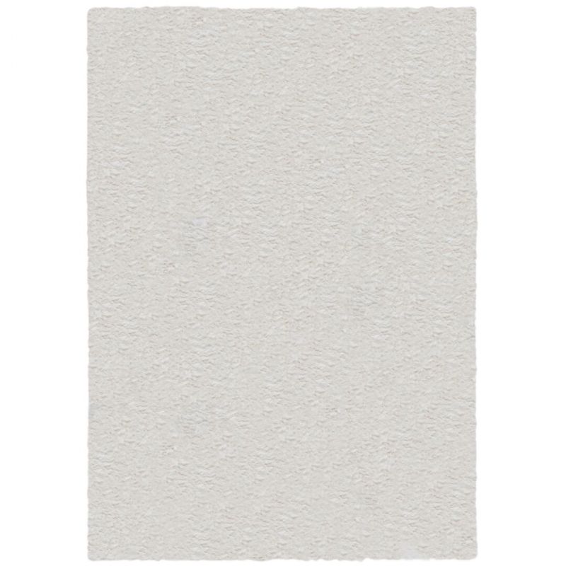 Tapis fausse fourrure effet relief blanc Alpine