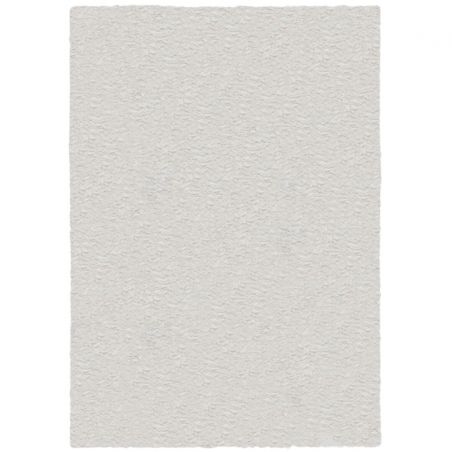 Tapis fausse fourrure effet relief blanc Alpine