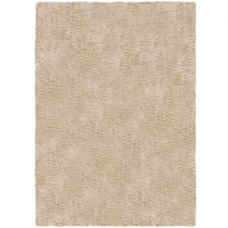 Tapis fausse fourrure effet relief beige Alpine