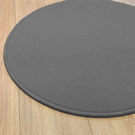 Tapis sur mesure Rond haut de gamme Lyrica Gris Foncé