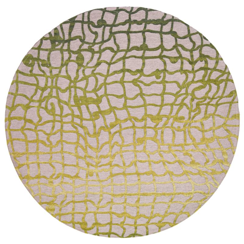 Tapis de salon design en polyester Dedalo Republic Green