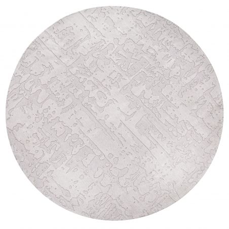 Tapis de salon moderne en polyester blanc Tsingy Baobab