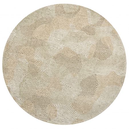 Tapis de bureau abstrait en polyester Coral beige coquillage