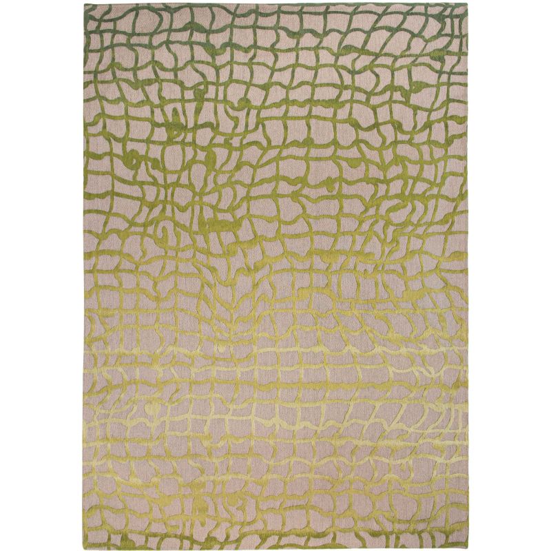 Tapis de salon design en polyester Dedalo Republic Green