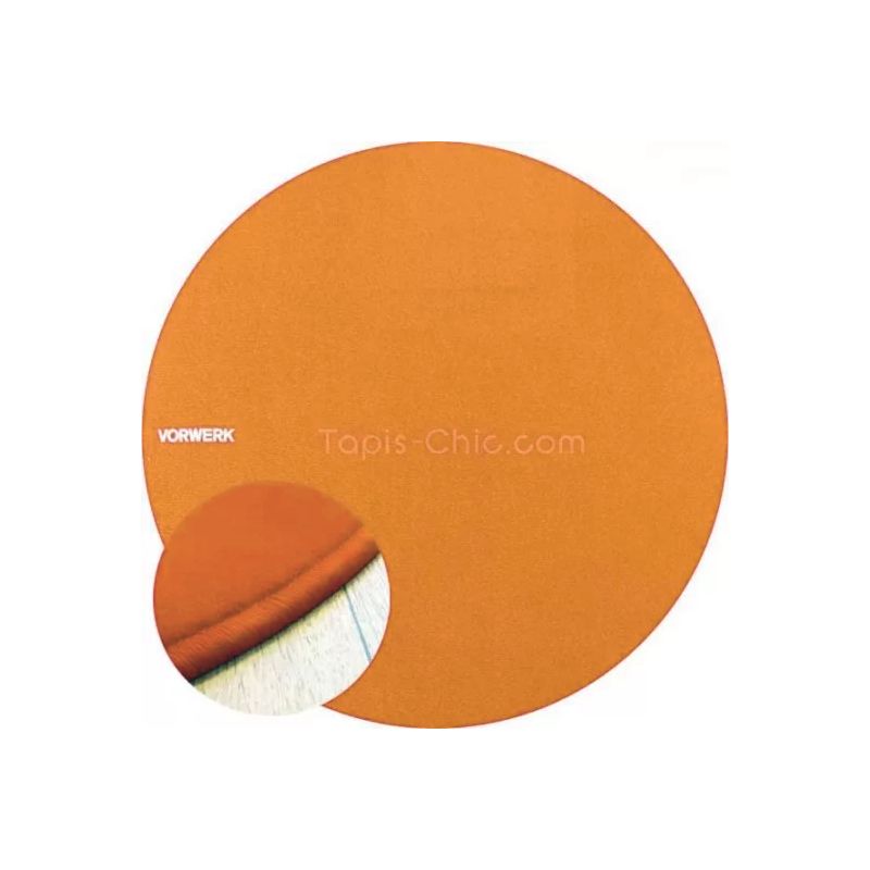 Tapis sur Mesure Rond Orange gamme Modena