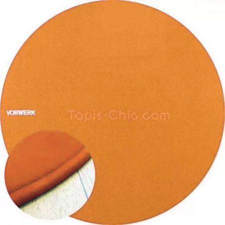 Tapis sur Mesure Rond Orange gamme Modena