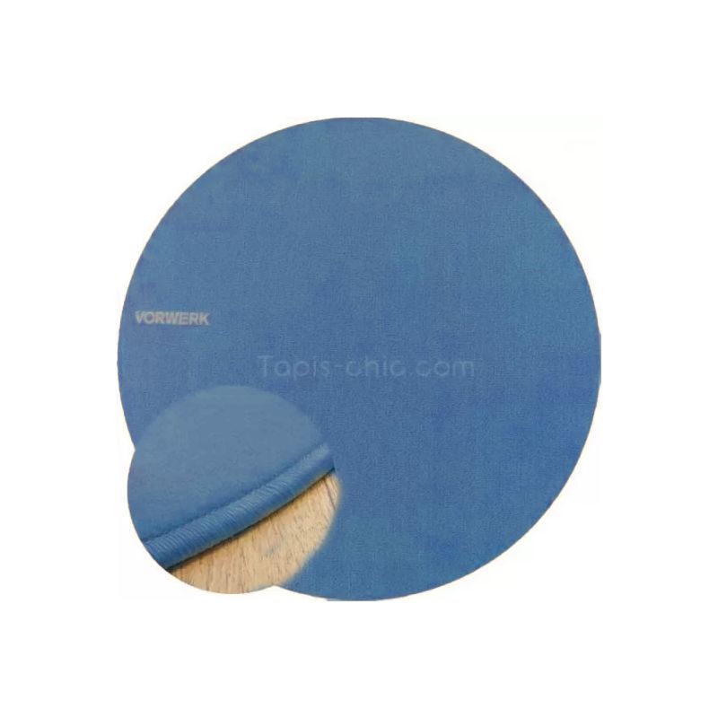 Tapis sur Mesure Rond Bleu ciel gamme Modena