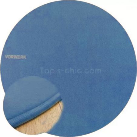 Tapis sur Mesure Rond Bleu ciel gamme Modena