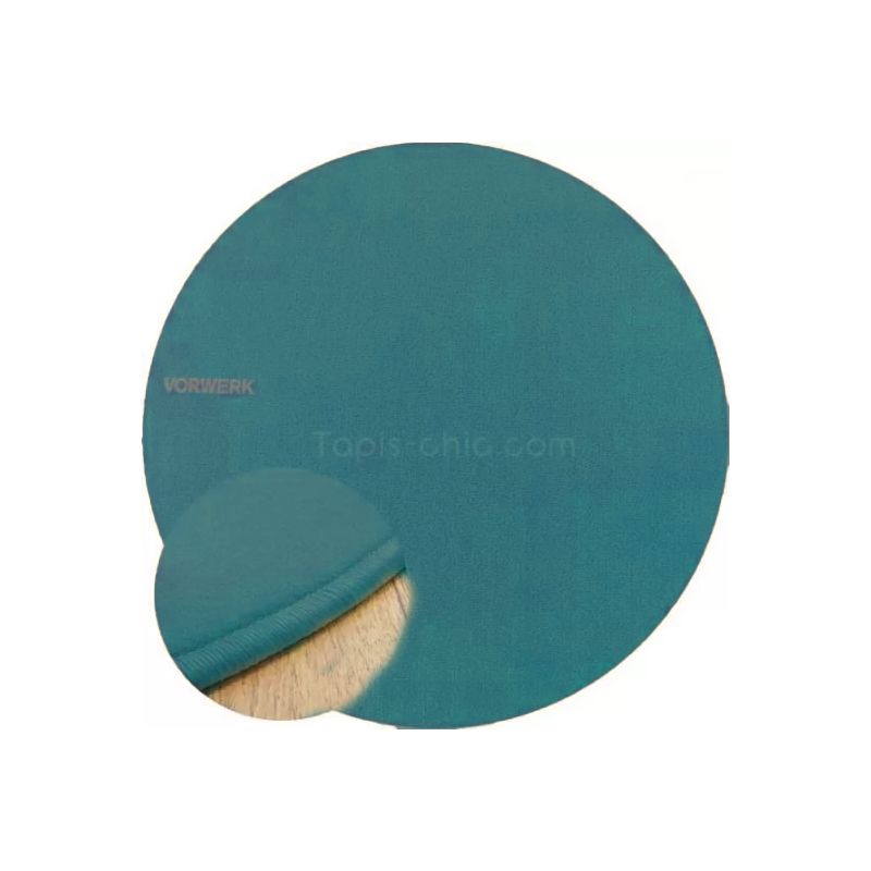 Tapis sur Mesure Rond Bleu Teal gamme Modena