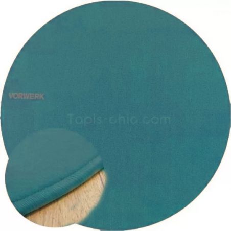 Tapis sur Mesure Rond Bleu Teal gamme Modena