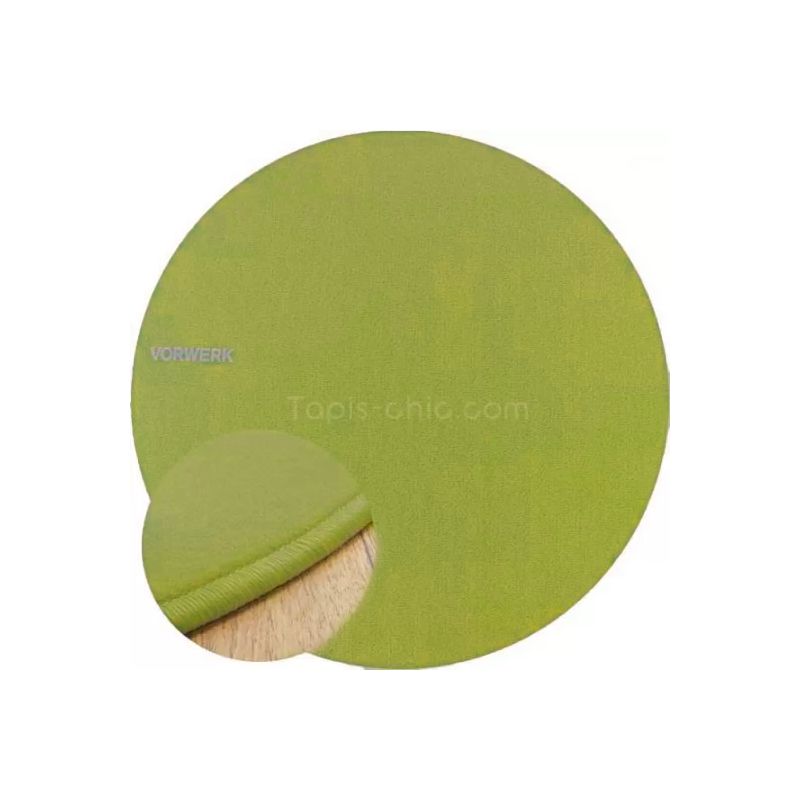 Tapis sur Mesure Rond Vert Anis gamme Modena