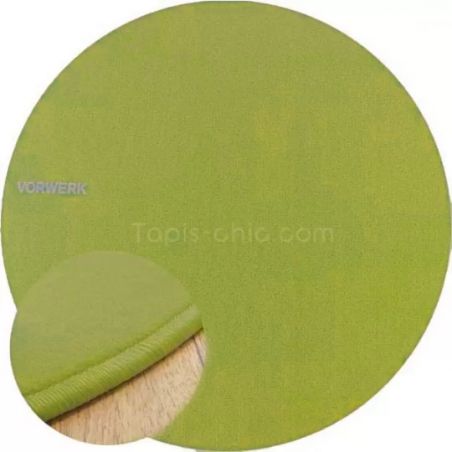 Tapis sur Mesure Rond Vert Anis gamme Modena