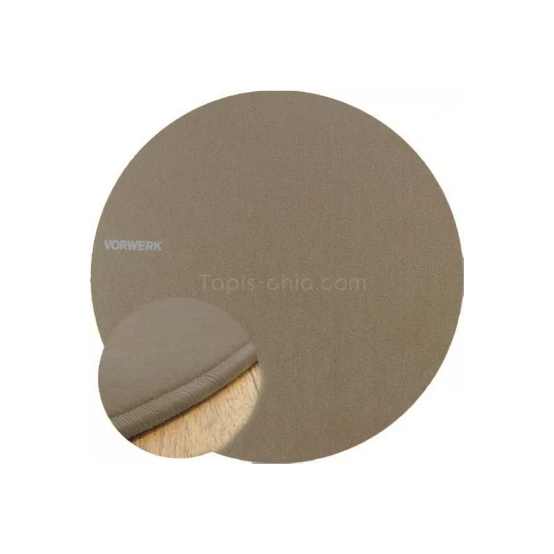 Tapis sur Mesure Rond Taupe gamme Modena