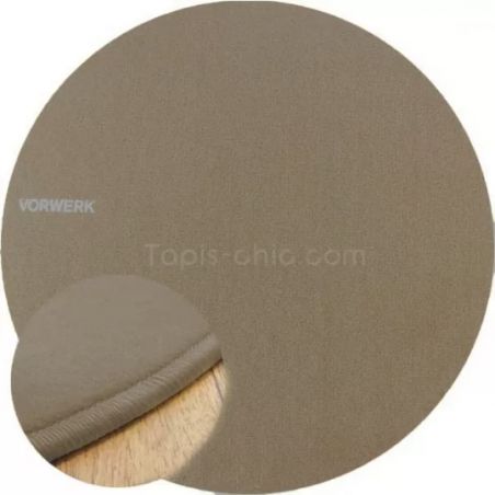 Tapis sur Mesure Rond Taupe gamme Modena