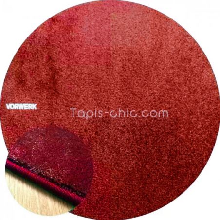 Tapis sur mesure Rond haut de gamme Lyrica Rouge