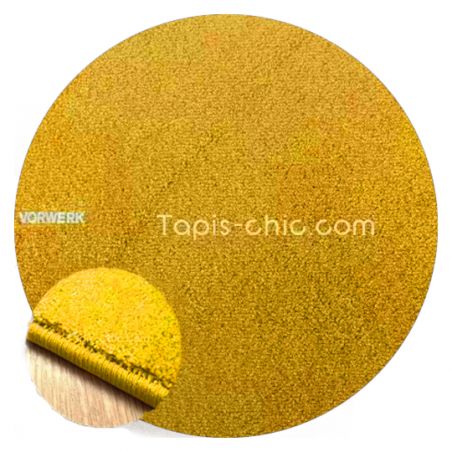 Tapis sur mesure Rond haut de gamme Lyrica Jaune