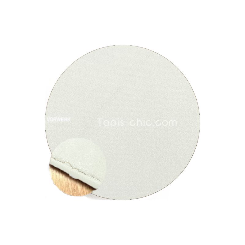 Tapis sur mesure Rond haut de gamme Lyrica Blanc