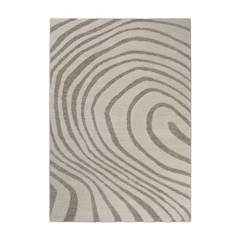 Tapis à motifs ondulés Björn Beige Taupe