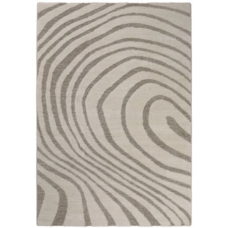 Tapis à motifs ondulés Björn Beige Taupe