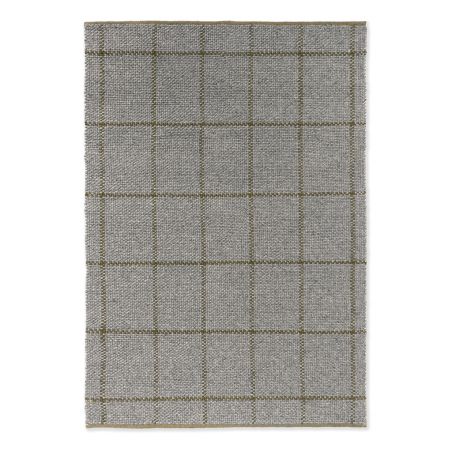 Tapis Vert olive et gris Craft Matter Check